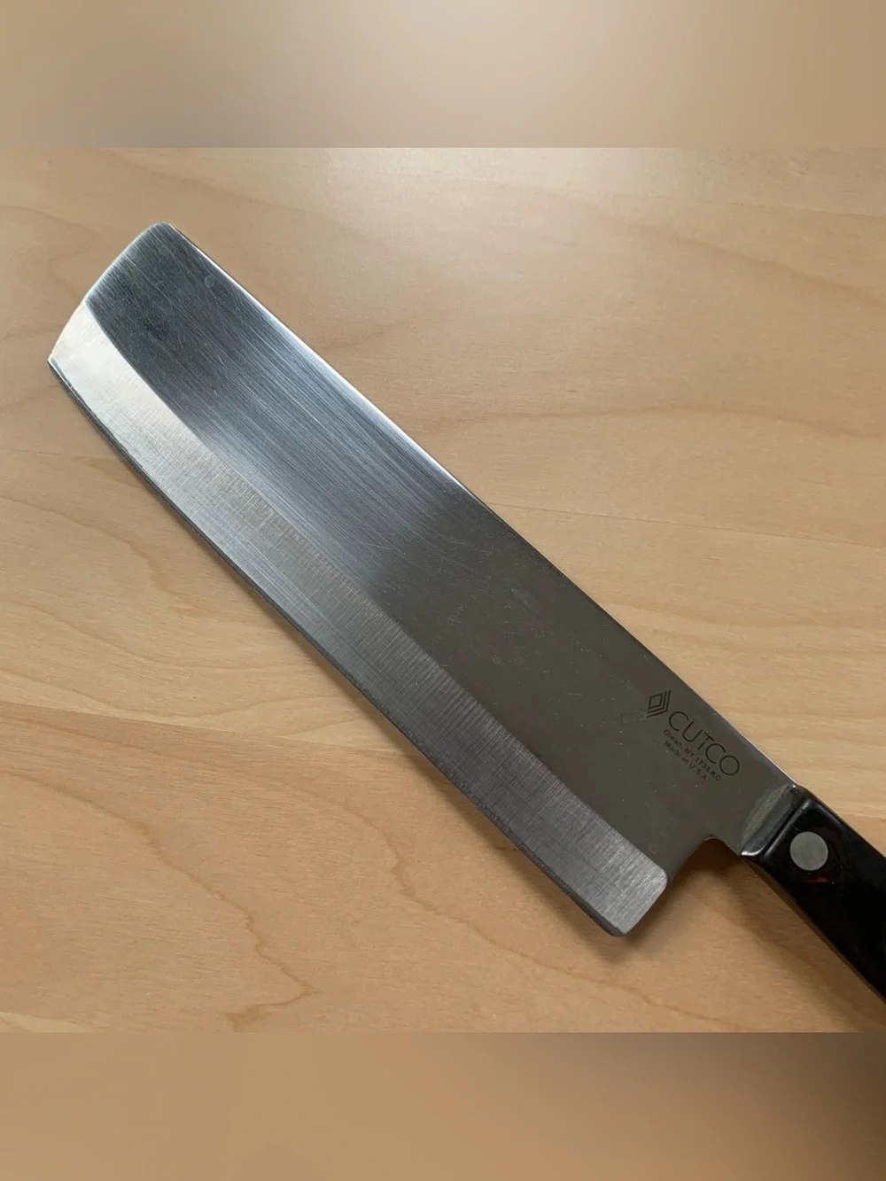 CUTCO 1735 Vegetable Cleaver Knife Classic Black Handle